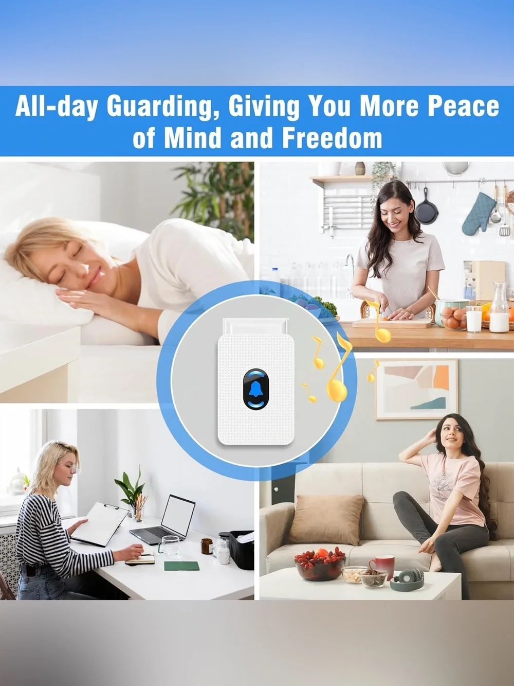 Caregiver Pager Wireless Call Button for Seniors, Disabled, & Elderly Fall Alert - Picture 6 of 16